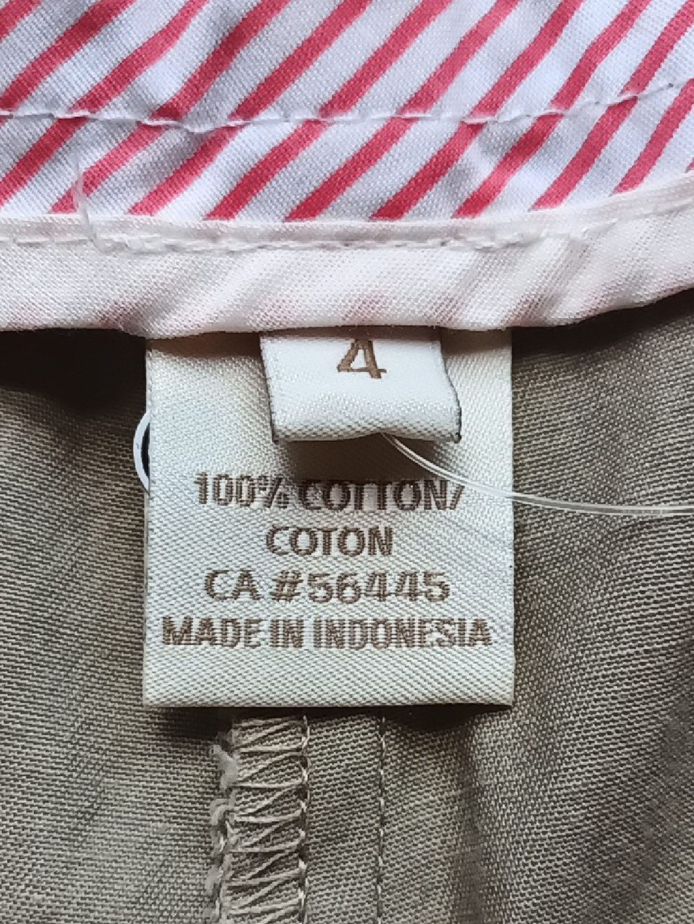 Classic Women's Tan Tailored Shorts Cotton - Picture 5 of 7